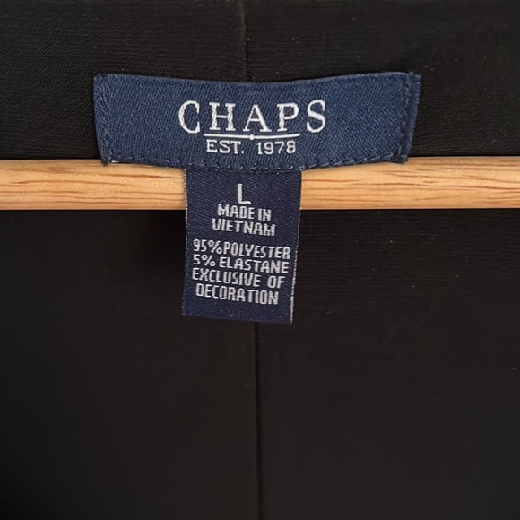 Beautiful Chaps by Ralph Lauren faux wrap dress with embellishment. - Picture 2 of 4